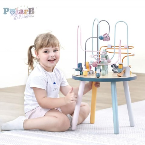 Drewniany Stolik Edukacyjny Manipulacyjny Przeplatanka Viga Toys