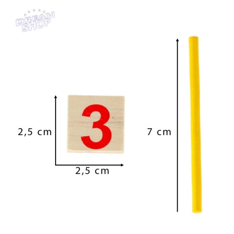 Patyczki do nauki liczenia liczydło patyczki + cyfry zestaw edukacyjny Montessori