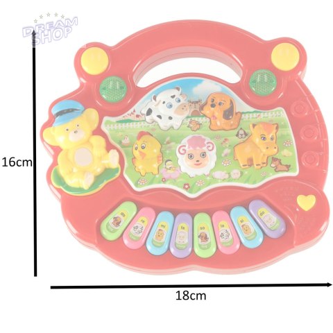 Pianinko edukacyjne odgłosy zwierząt farma