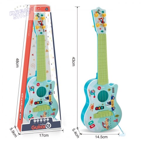 WOOPIE Gitara Akustyczna dla Dzieci Zielona 43 cm