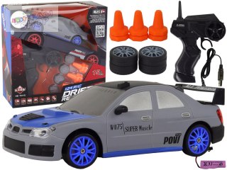 Autko Sportowe Zdalnie Sterowane R/C 1:24 Szare Wymienne Koła