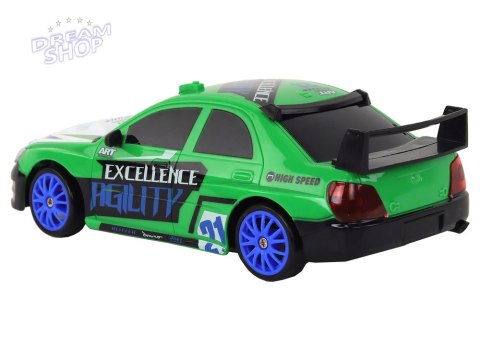 Autko Sportowe Zdalnie Sterowane R/C 1:24 Zielone Wymienne Koła