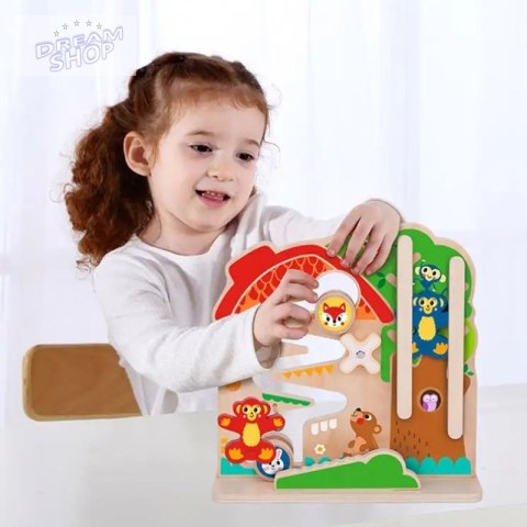 TOOKY TOY Drewniana Tablica Manipulacyjna Montessori