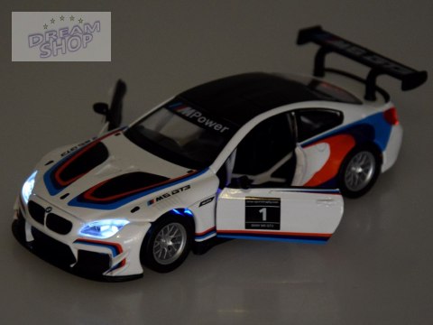 Auto metalowe model sportowe BMW M6 GT3 skala 1:32 światło dźwięk ZA4613