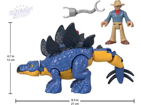 Jurassic World zestaw Imaginext figurki Stegosaurus + Dr. Grant ZA5097