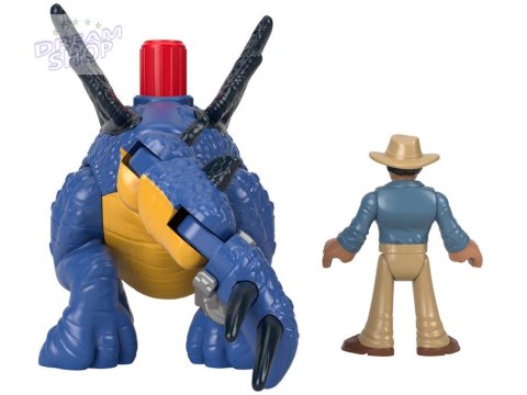 Jurassic World zestaw Imaginext figurki Stegosaurus + Dr. Grant ZA5097