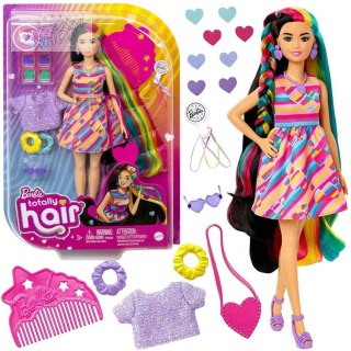 Lalka Barbie Totally Hair Kolorowe włosy akcesoria serduszka HCM90 ZA5085