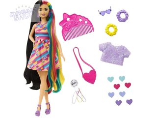 Lalka Barbie Totally Hair Kolorowe włosy akcesoria serduszka HCM90 ZA5085