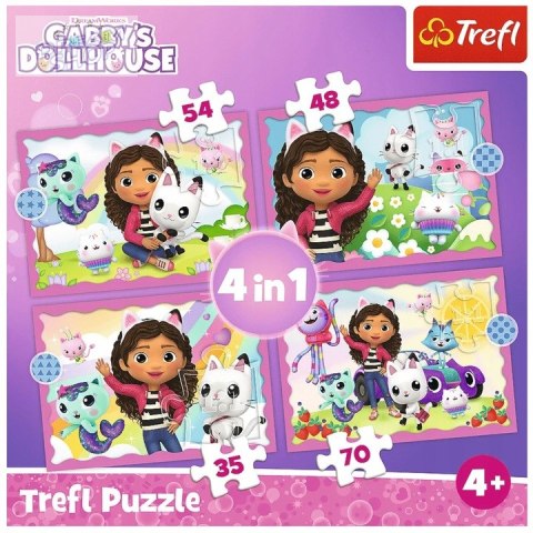 KOCI DOMEK GABI PUZZLE GABI KOTKI 4W1 4+ TREFL 34620