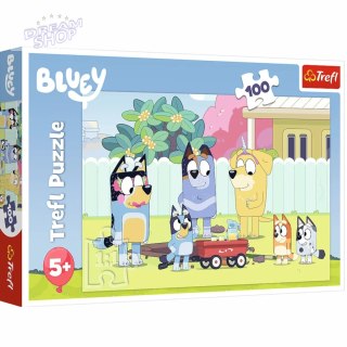 Puzzle Bluey Trefl 100 el. Wesoły świat Bluey 16471