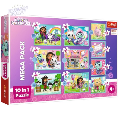 Puzzle Trefl Koci domek Gabi Puzzle 10w1 329 el. W świecie Gabi 96003