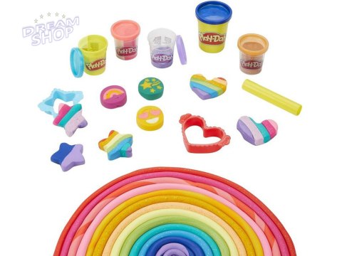 Hasbro Ciastolina brokatowa Play-Doh 21 kolorów + foremki ZA5120