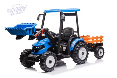 Pojazd MEGA Traktor D68 Z Przyczepką Niebieski