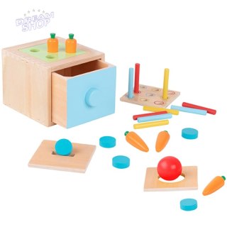 WOOPIE GREEN Drewniana Szuflada Edukacyjna Sorter Montessori