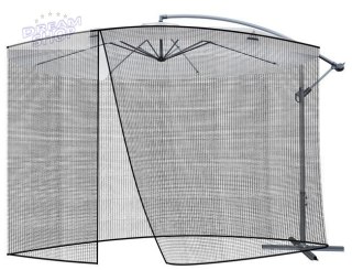 Moskitiera do parasola ogrodowego 3,5m - czarna