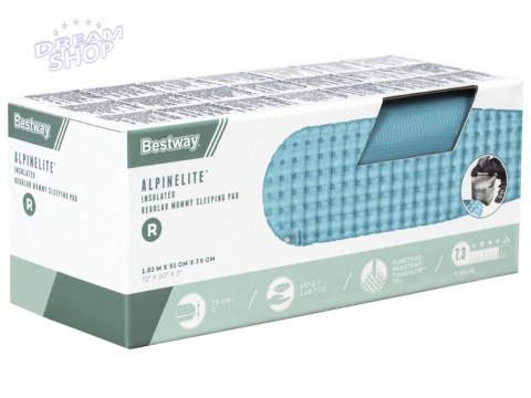 Bestway karimata pod śpiwór AlpineLite Regular Mummy 183x51x7,5 cm 69612