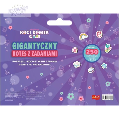 Książka notes łamigłówki Koci Domek Gabi naklejki kolorowanki TREFL KS97610