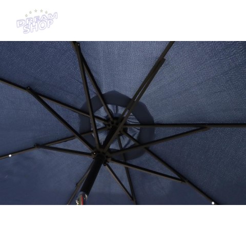 PARASOL OGRODOWY Z OŚWIETLENIEM LED 300CM GRANATOWY