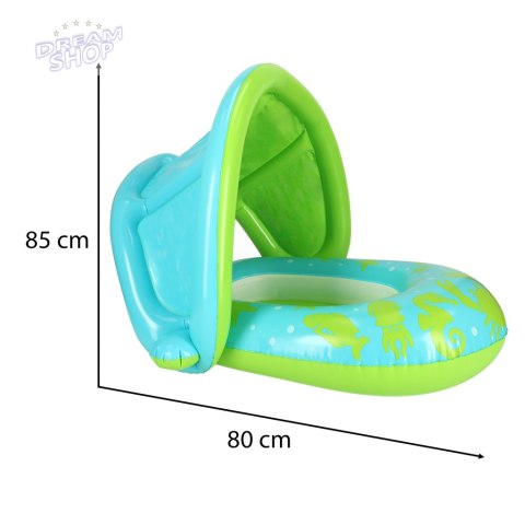 BESTWAY 34091 Kółko do pływania dla niemowląt koło pontonik dla dzieci dmuchany z siedziskiem z daszkiem zielony 1-2lata 18kg BESTWAY 34091 Kółko do pływania dla niemowląt koło pontonik dla dzieci dmuchany z siedziskiem z daszkiem zielony 1-2lata 18kg