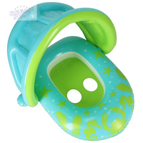 BESTWAY 34091 Kółko do pływania dla niemowląt koło pontonik dla dzieci dmuchany z siedziskiem z daszkiem zielony 1-2lata 18kg BESTWAY 34091 Kółko do pływania dla niemowląt koło pontonik dla dzieci dmuchany z siedziskiem z daszkiem zielony 1-2lata 18kg