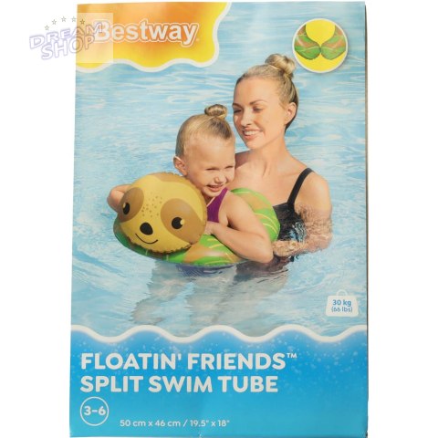 BESTWAY 36405 Koło do pływania dmuchane leniwiec 3-6lat 30kg BESTWAY 36405 Koło do pływania dmuchane leniwiec 3-6lat 30kg