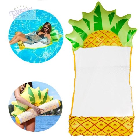 Dmuchany materac Hamak wodny siatka, model ananas na basen i plażę SP0760