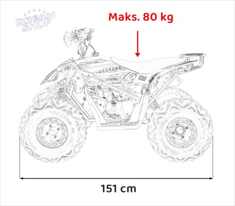 Pojazd Quad Spalinowy DESERT STORM Pomarańczowy