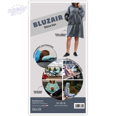 Bluzair SUPER MAMA - Bluza koc - Czerwony - prezent dla mamy - dzień mamy