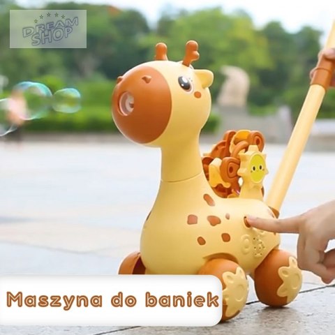 WOOPIE Pchacz Jelonek 2w1 Maszyna do Robienia Baniek Mydlanych dla Dzieci