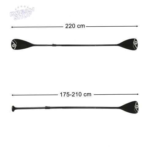 Wiosło kajakowe do deski SUP 2w1 składane aluminiowe regulowane 175 - 220 cm