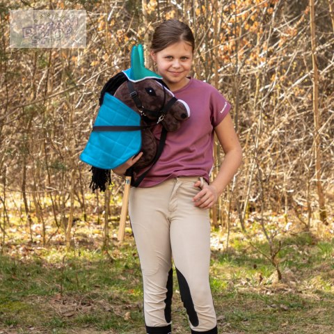 Derka dwustronna i nauszniki Skippi dla Hobby Horse - niebieska - zielona