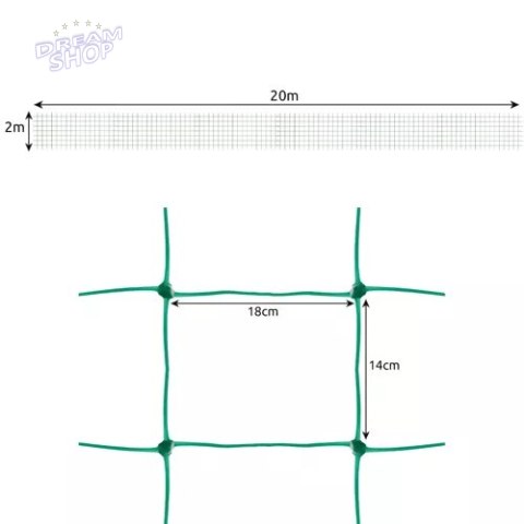 Siatka - podpora do roślin 2x20m Gardlov 23980