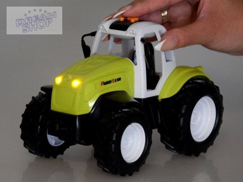 Jeżdżący Traktor z przyczepą z efektami dźwiękowymi + bale słomy ZA4994