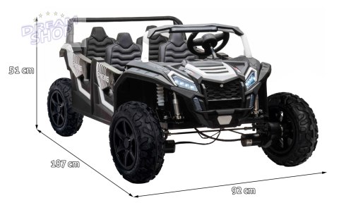 Pojazd 4-osobowy Buggy ATV RACING UTV2000 Z Baterią Li-ion Biały