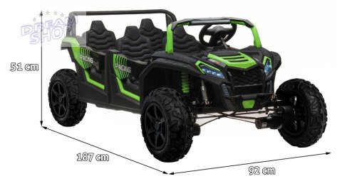 Pojazd 4-osobowy Buggy ATV RACING UTV2000 Z Baterią Li-ion Zielony