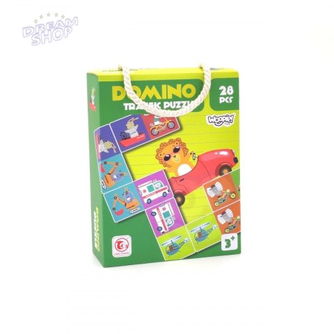 WOOPIE Gra Edukacyjna Transport Zwierzęta Puzzle Domino Montessori