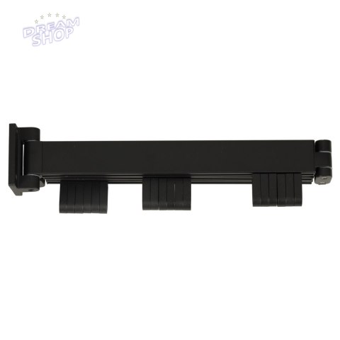 Suszarka na pranie wieszak ścienny składany czarny 123cm Suszarka na pranie wieszak ścienny składany czarny 123cm