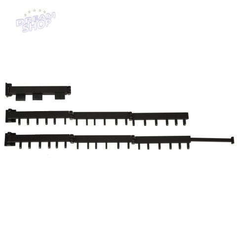 Suszarka na pranie wieszak ścienny składany czarny 123cm Suszarka na pranie wieszak ścienny składany czarny 123cm