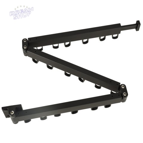 Suszarka na pranie wieszak ścienny składany czarny 123cm Suszarka na pranie wieszak ścienny składany czarny 123cm
