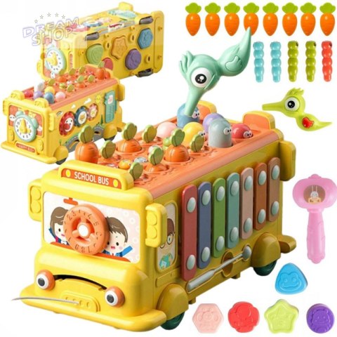 WOOPIE BABY Interaktywny Autobus Edukacyjny 6w1 Młoteczek Cymbałki +18 m