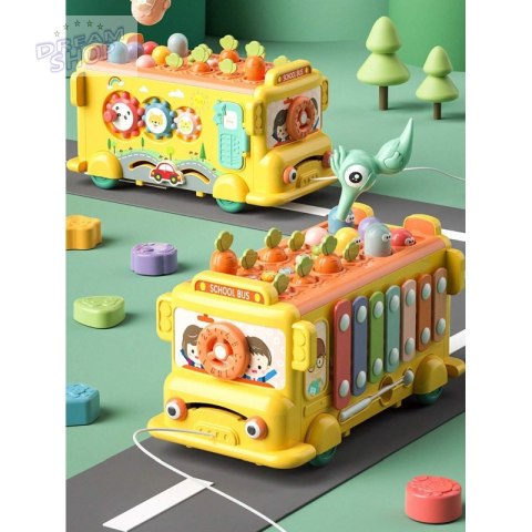 WOOPIE BABY Interaktywny Autobus Edukacyjny 6w1 Młoteczek Cymbałki +18 m