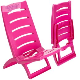 Krzesełko plażowe TIRRENO różowe