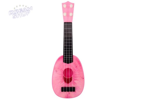 Ukulele Dla Dzieci Mini Gitara 4 Struny Motyw Brzoskwini Gitarka Różowa 15″ Ukulele Dla Dzieci Mini Gitara 4 Struny Motyw Brzoskwini Gitarka Różowa 15″