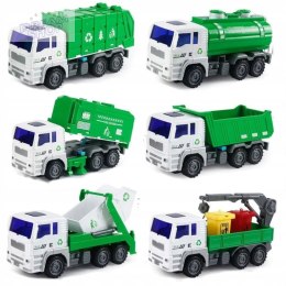 Zestaw 6 pojazdów do wywozu śmieci ruchome elementy śmieciarka 6H