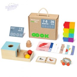 TOOKY TOY Box Pudełko XXL Montessori Edukacyjne 6w1 Sensoryczne 7-8 Mies