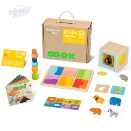 TOOKY TOY Box Pudełko XXL Montessori Edukacyjne 7w1 Sensoryczne 31-36 Mies.