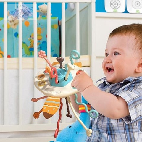 WOOPIE BABY Zabawka Sensoryczna Montessori Gryzak Grzechotka Wielofunkcyjny Lis