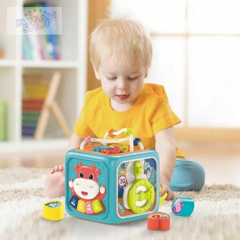 WOOPIE Kostka Sensoryczna Edukacyjna Montessori Sorter 6w1