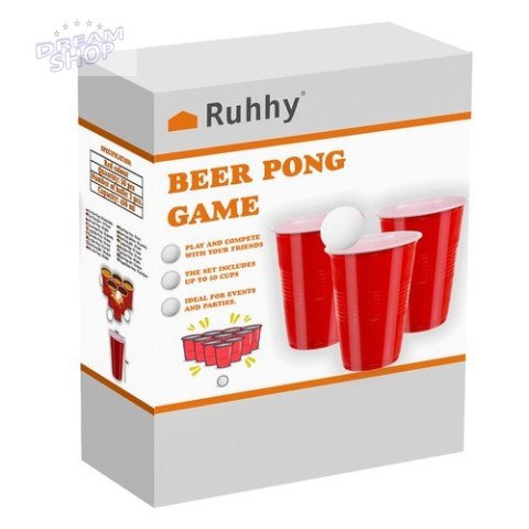 Gra Beer Pong- 50 kubeczków Ruhhy 21232