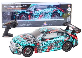 Duże Auto Sportowe Zdalnie Sterowane RC 1:8 Światła Dźwięki Graffiti